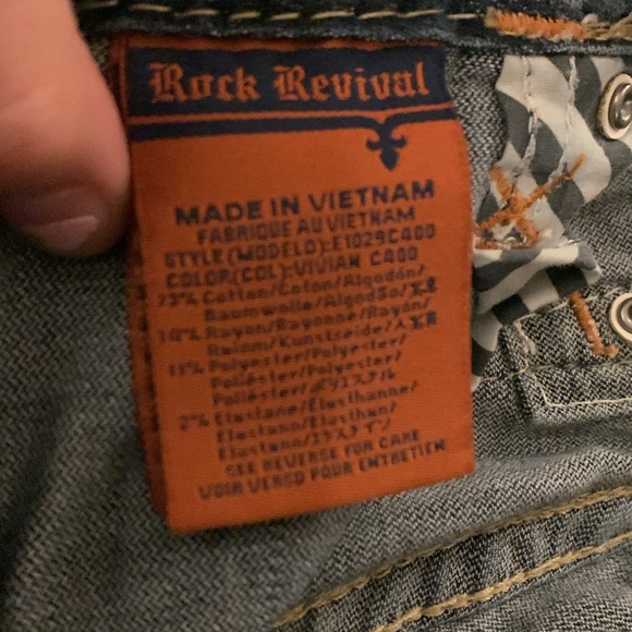 Rock revival cropped distressed low rise jeans - Picture 8 of 9